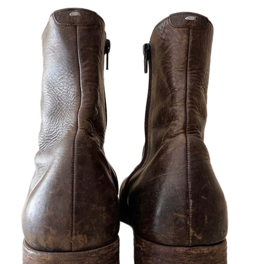 Maison Martin Margiela distressed brown zip boots size US 11 - Picture 5 of 7